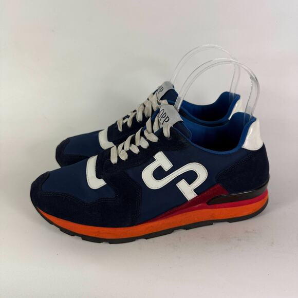 OPP France Athletic Shoes Women's 8 Blue Suede Lace-Up Low Top Running Sneakers - Picture 5 of 10